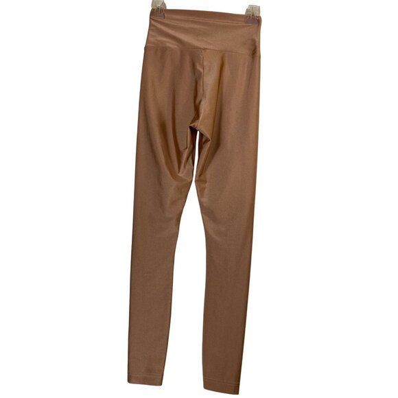 American Apparel High-Waisted Leggings Tan Nude Large Sexy Stretch Tights Dance - Picture 2 of 5